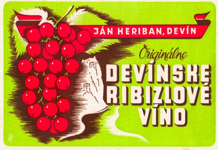 Jan Heriban - currant wine label